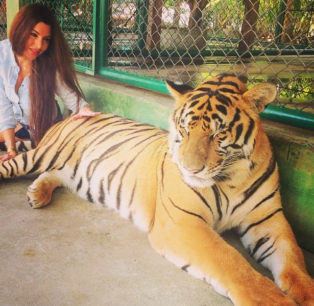 Lamitta Frangieh in Thailand with her husband 